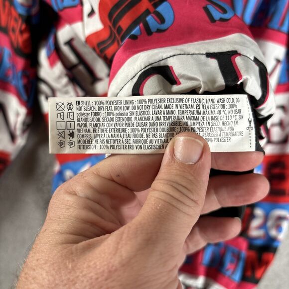 Forever 21 Windbreaker Size M All Over Print Colorful AOP Pleasure Heavens - Picture 11 of 11